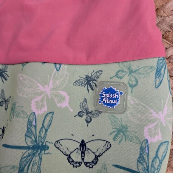 Splash About swim diaper PINK/GREEN Dragonfly‎ Size XXL 2-3Yr -N4 - Picture 2 of 4